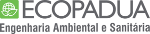 Logo da Ecopadua Engenharia Ambiental e Sanitária com design moderno e ecológico.